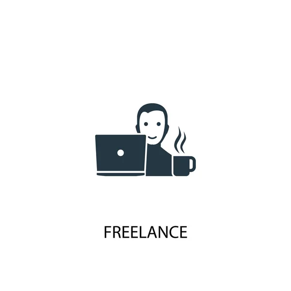 Icona freelance. Illustrazione semplice elemento. design simbolo concetto freelance. Può essere utilizzato per web e mobile . — Vettoriale Stock