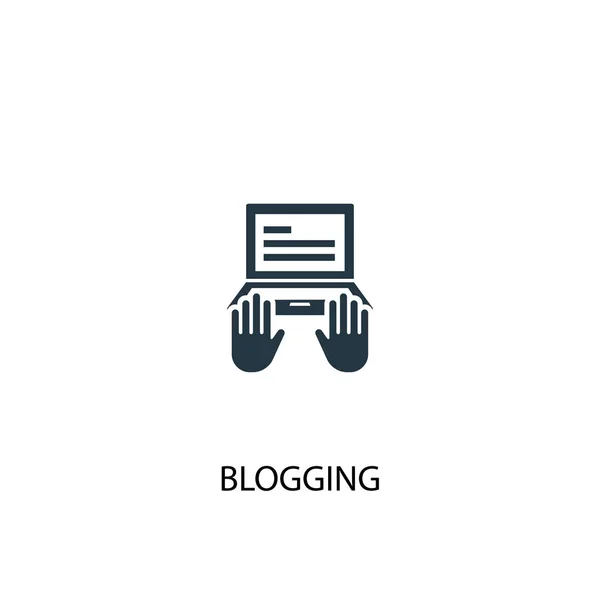 Icono de blogging. Ilustración de elementos simples. diseño de símbolo de concepto de blogging. Puede ser utilizado para web y móvil . — Archivo Imágenes Vectoriales