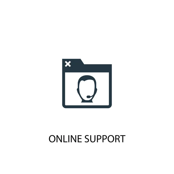 Ikon för onlinesupport. Enkelt element illustration. koncept symbol design för online support. Kan användas för webb-och mobil. — Stock vektor