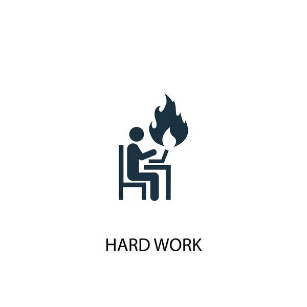 Hard work icon. Простая иллюстрация элемента. упорная работа над дизайном символа концепции. Может использоваться для веб и мобильных устройств . — стоковый вектор