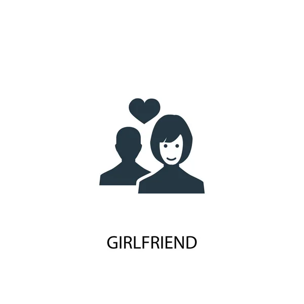 Girlfriend icon. Simple element illustration. girlfriend concept symbol design. Can be used for web and mobile. — Stock Vector