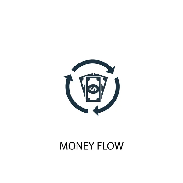 Εικονίδιο ροής χρημάτων. Απλή απεικόνιση στοιχείων. σχέδιο σύμβολο της ροής χρημάτων. Μπορεί να χρησιμοποιηθεί για Web και κινητές συσκευές. — Διανυσματικό Αρχείο