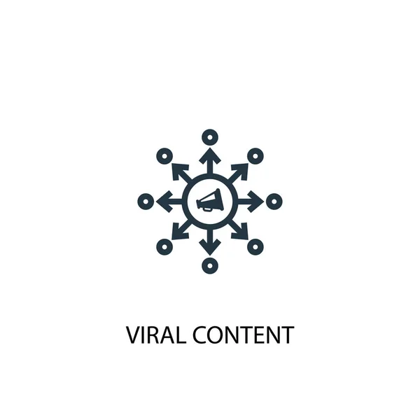 바이러스 성 콘텐츠 아이콘. 간단한 요소 그림입니다. 바이러스 성 콘텐츠 개념 기호 디자인. 웹 및 모바일에 사용할 수 있습니다.. — 스톡 벡터