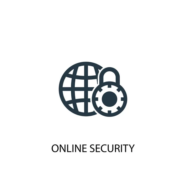 Online security icon. Simple element illustration. online security concept symbol design. Can be used for web and mobile. — Stock Vector