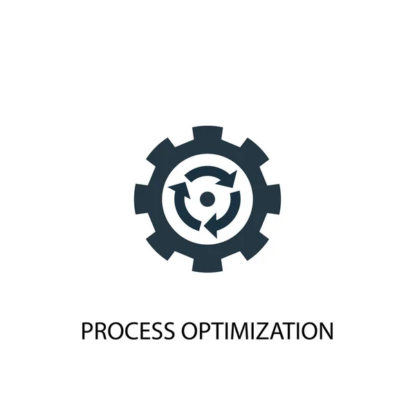 Prozessoptimierung. einfache Elementillustration. Prozessoptimierung Konzept Symboldesign. kann für Web und Mobile verwendet werden. — Stockvektor