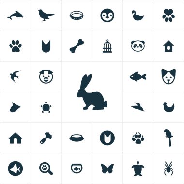 hayvanlar, evcil hayvan simgeleri evrensel set