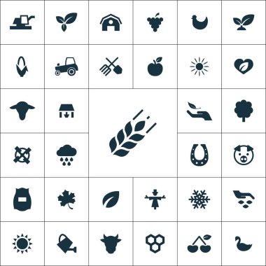 tarım, çiftlik simgeleri evrensel set