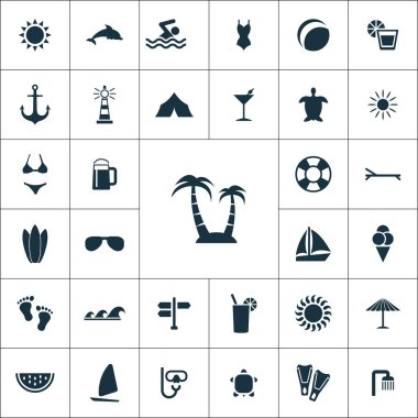 plaj simgeleri evrensel set