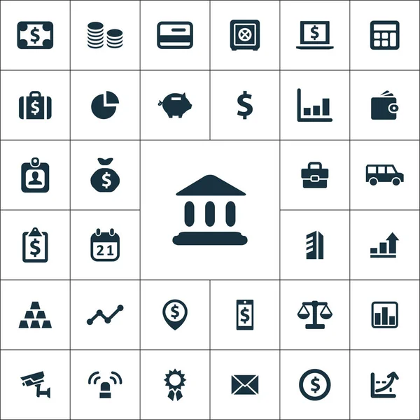 Банківські іконки універсальний набір — стоковий вектор