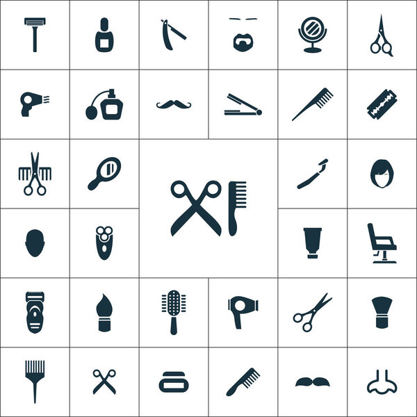 иконы парикмахерской универсальный набор
