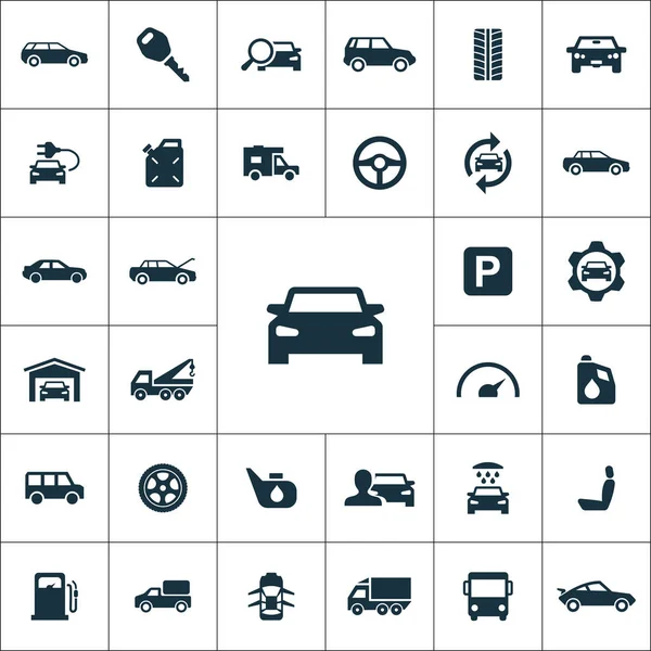 Auto icons universal set — Stock Vector