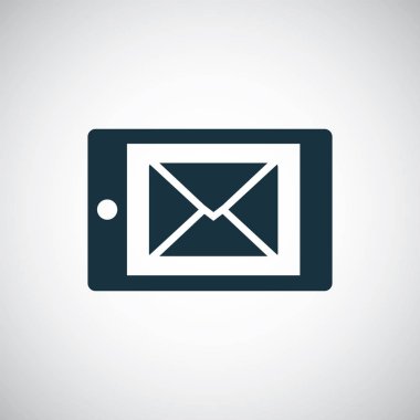 posta akıllı telefon simgesi basit kavram sembolü tasarımı