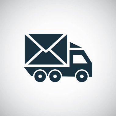 araba posta simgesi basit kavram sembolü tasarımı