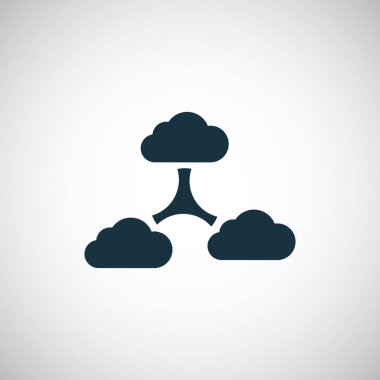 bulut ağ simgesi trendy basit kavram sembolü tasarımı