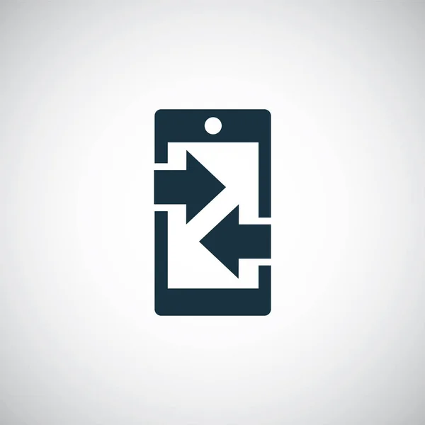 Älypuhelin nuoli ikoni trendikäs yksinkertainen konsepti symboli suunnittelu — vektorikuva