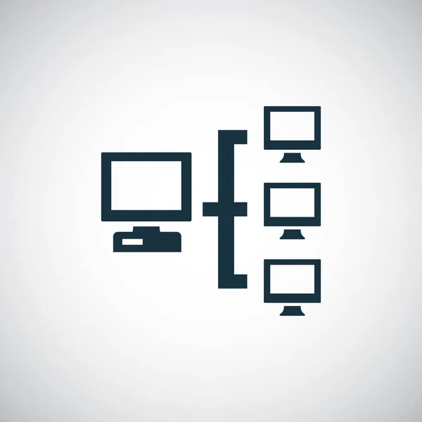 Ícone de rede de computador moderno design de símbolo de conceito simples —  Vetores de Stock