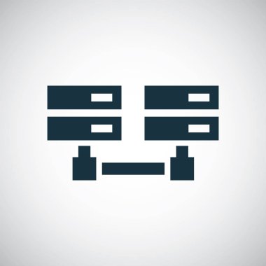 sunucu ağ simgesi trendy sembol kavram şablonu