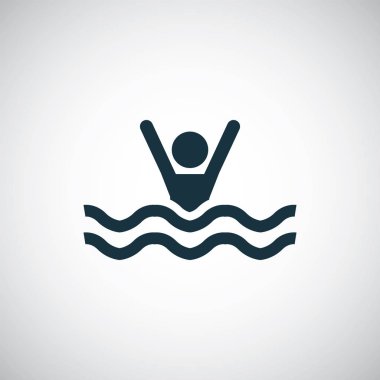 boğulma adam simgesi trendy basit sembol kavramı şablonu