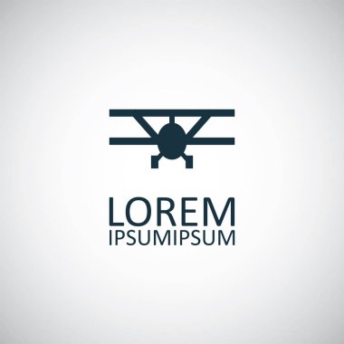 küçük düzlem simgesi. basit düz eleman tasarım konsepti