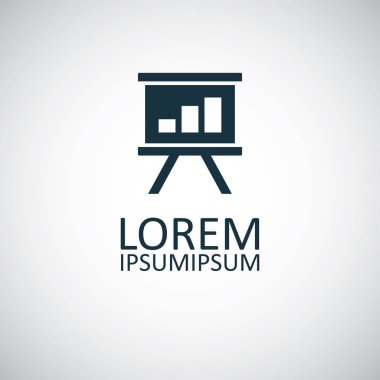 tahta diyagramı simgesi basit düz eleman tasarım konsepti