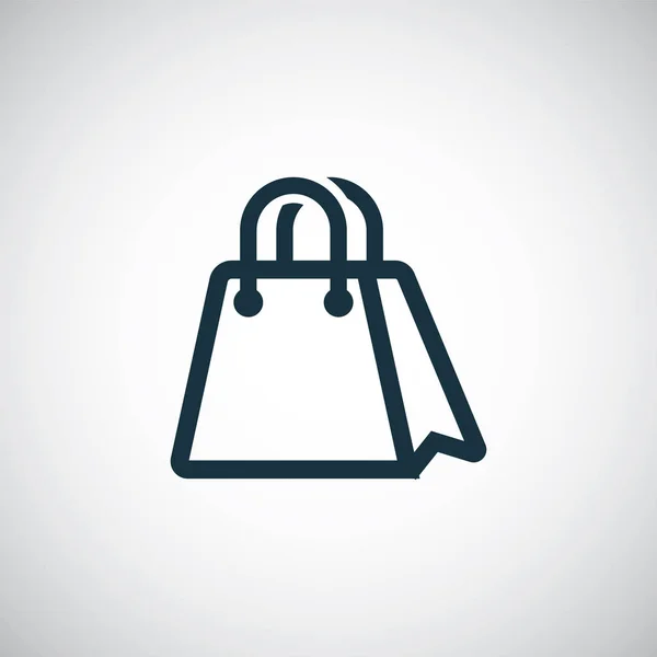 Shopping bag Icon enkel designkoncept för Flat element — Stock vektor