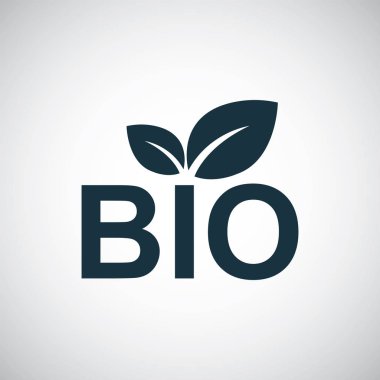 bio simgesi basit düz eleman konsept tasarımı