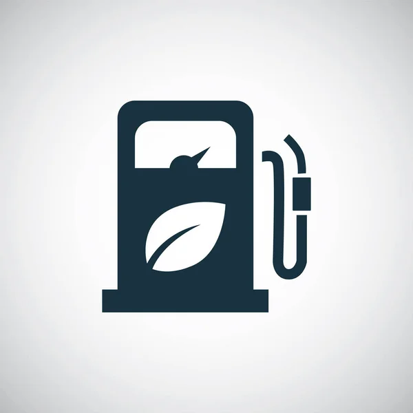 Zöld benzinkút ikon egyszerű sík elem koncepció tervezés — Stock Vector
