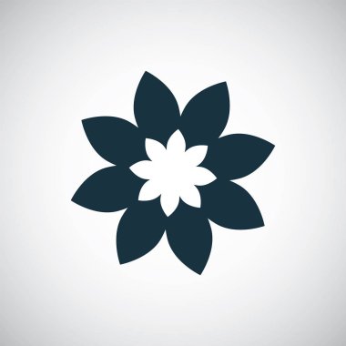 çiçek simgesi basit düz eleman konsept tasarımı
