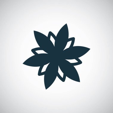 çiçek simgesi basit düz eleman konsept tasarımı