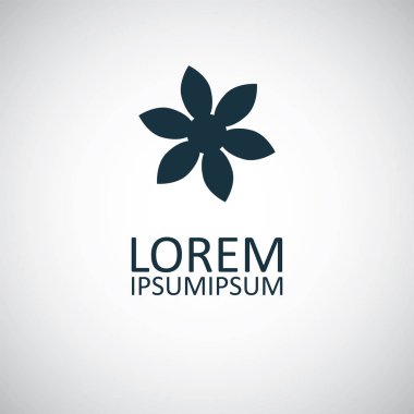 çiçek simgesi basit düz eleman konsept tasarımı