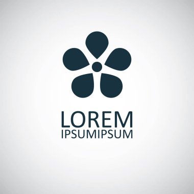 çiçek simgesi basit düz eleman konsept tasarımı