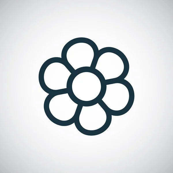 Λουλούδι εικονίδιο απλό σχέδιο επίπεδο στοιχείο σχεδιασμού — Διανυσματικό Αρχείο