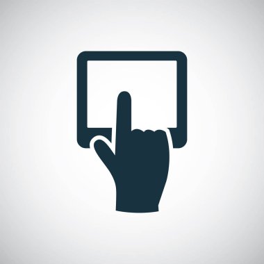 parmak dokunmatik ekran simgesi basit düz eleman konsept tasarımı