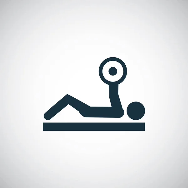 Barbell bench press icon simple flat element concept design — Stock Vector