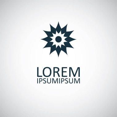 çiçek simgesi basit düz eleman konsept tasarımı