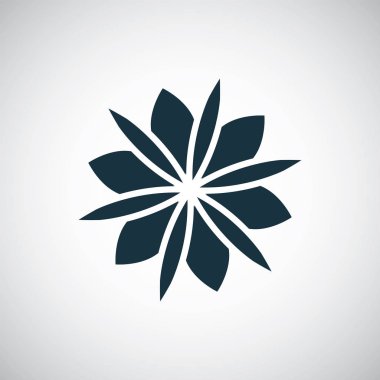 çiçek simgesi basit düz eleman konsept tasarımı