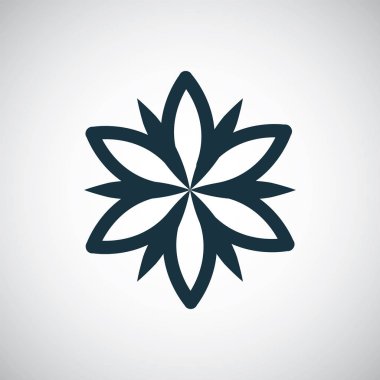 çiçek simgesi basit düz eleman konsept tasarımı