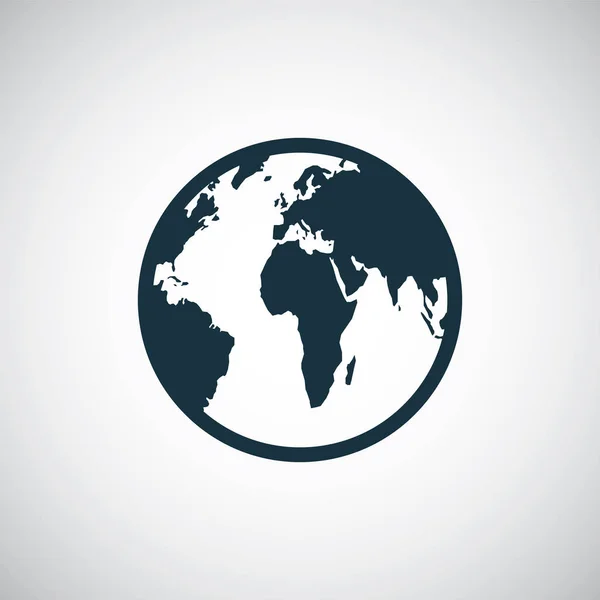 Globe Icon eenvoudig plat element concept ontwerp — Stockvector