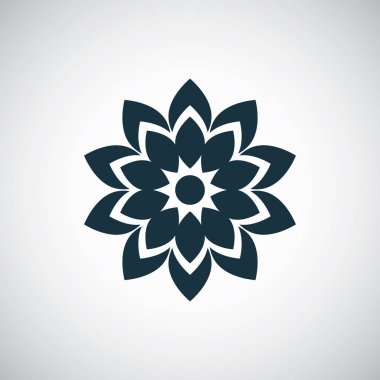çiçek simgesi basit düz eleman konsept tasarımı