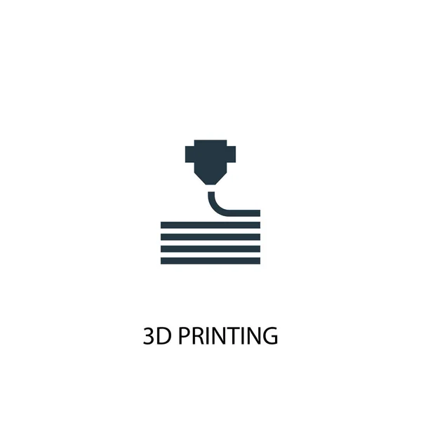 3d 打印图标。简单元素说明。3D打印概念符号设计。可用于网络 — 图库矢量图片