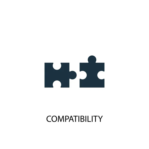 Kompatibilitätssymbol. einfache Elementillustration. Kompatibilitätskonzept Symboldesign. kann für das Web verwendet werden — Stockvektor