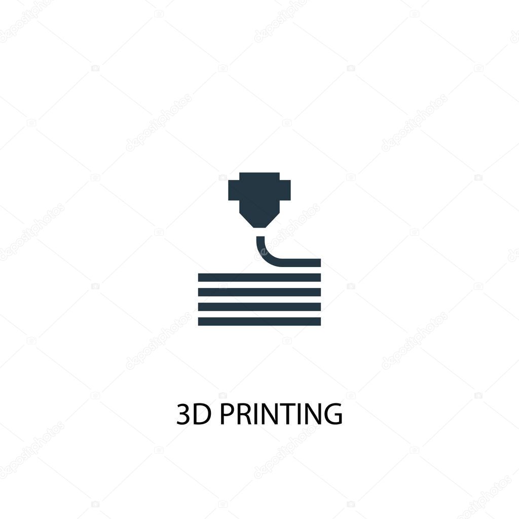 3d printing icon. Simple element illustration. 3d printing concept symbol design. Can be used for web