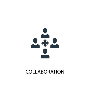 işbirliği simgesi. Basit eleman çizimi. işbirliği kavramı sembol tasarımı. Web için kullanılabilir