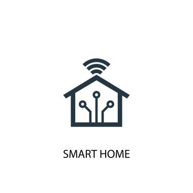 akıllı ev simgesi. Basit eleman çizimi. akıllı ev konsepti sembol tasarımı. Web için kullanılabilir