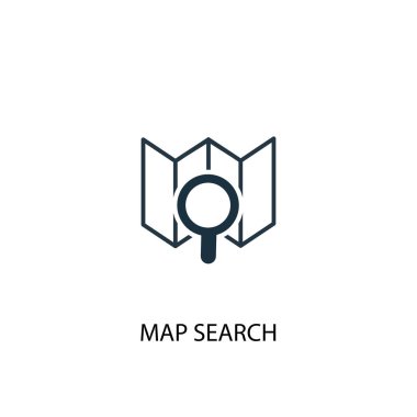 map search icon. Simple element illustration. map search concept symbol design. Can be used for web