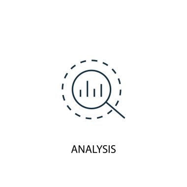 analysis concept line icon. Simple element illustration. analysis concept outline symbol design. Can be used for web and mobile