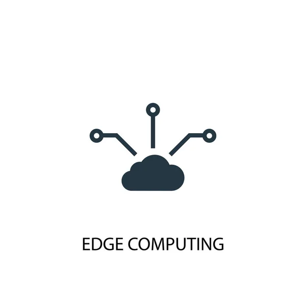 Icône de calcul de bord. Illustration d'élément simple. Edge Computing conception de symbole de concept. Peut être utilisé pour le web — Image vectorielle