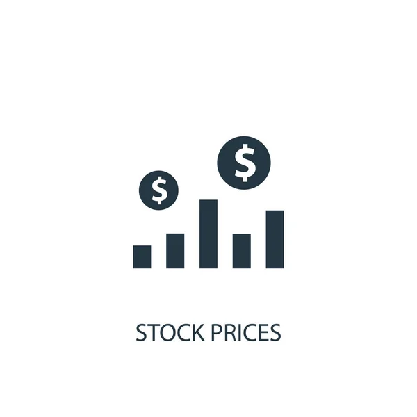 股票价格图标。简单元素说明。股票价格概念符号设计。可用于网络 — 图库矢量图片