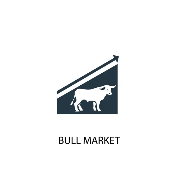 ไอคอนตลาดวัว ภาพประกอบองค์ประกอบง่าย ๆ การออกแบบสัญลักษณ์บูลมาร์เก็ต สามารถใช้สําหรับเว็บ — ภาพเวกเตอร์สต็อก