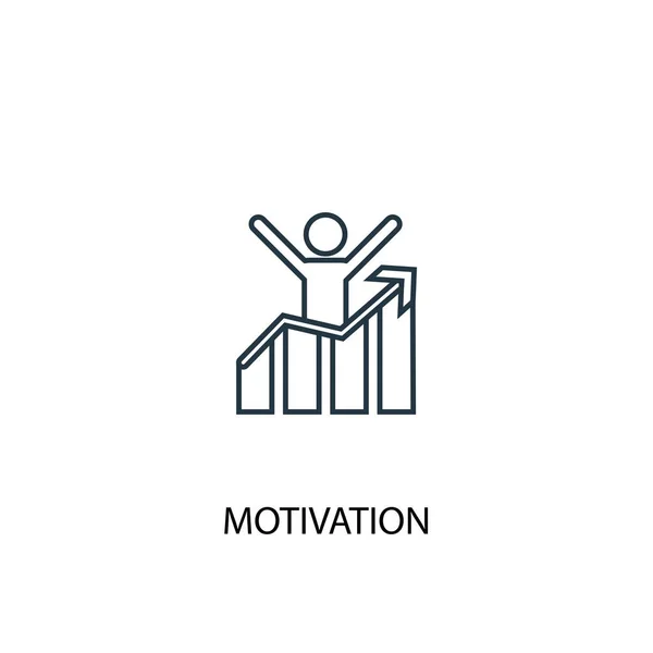 Motivasyon kavram satırı simgesi. Basit eleman çizimi. motivasyon kavramı anahat sembol tasarımı. Web ve mobil cihazlar için kullanılabilir — Stok Vektör